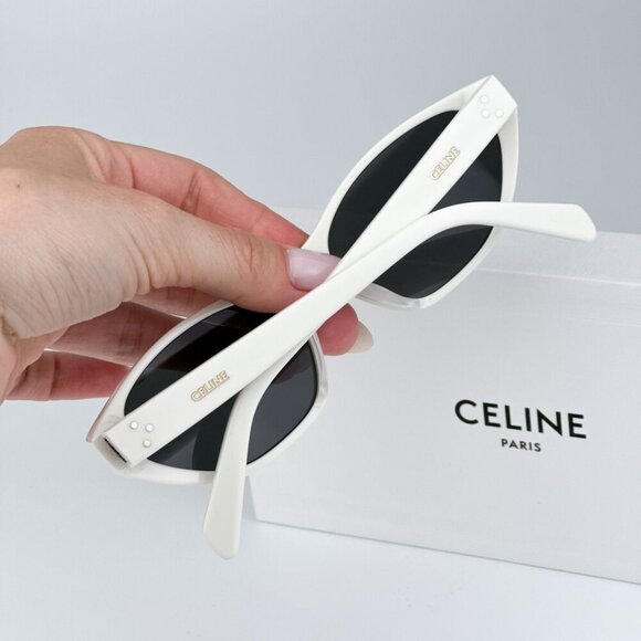 Celine CL40251U 25A BRAND NEW Sunglasses White Grey Cat Eye Women main image 7